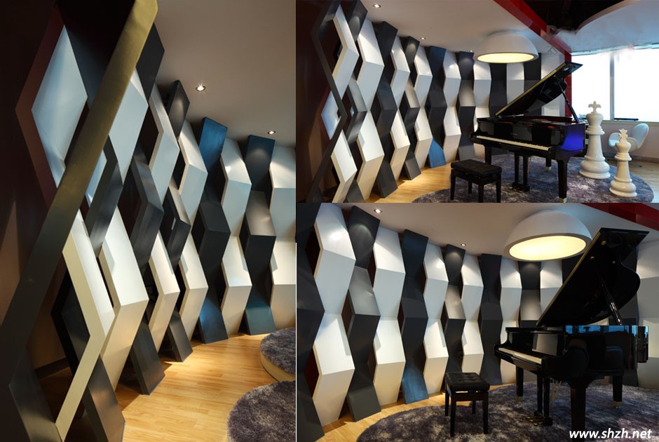 現(xiàn)代奢華的走廊背景墻設計